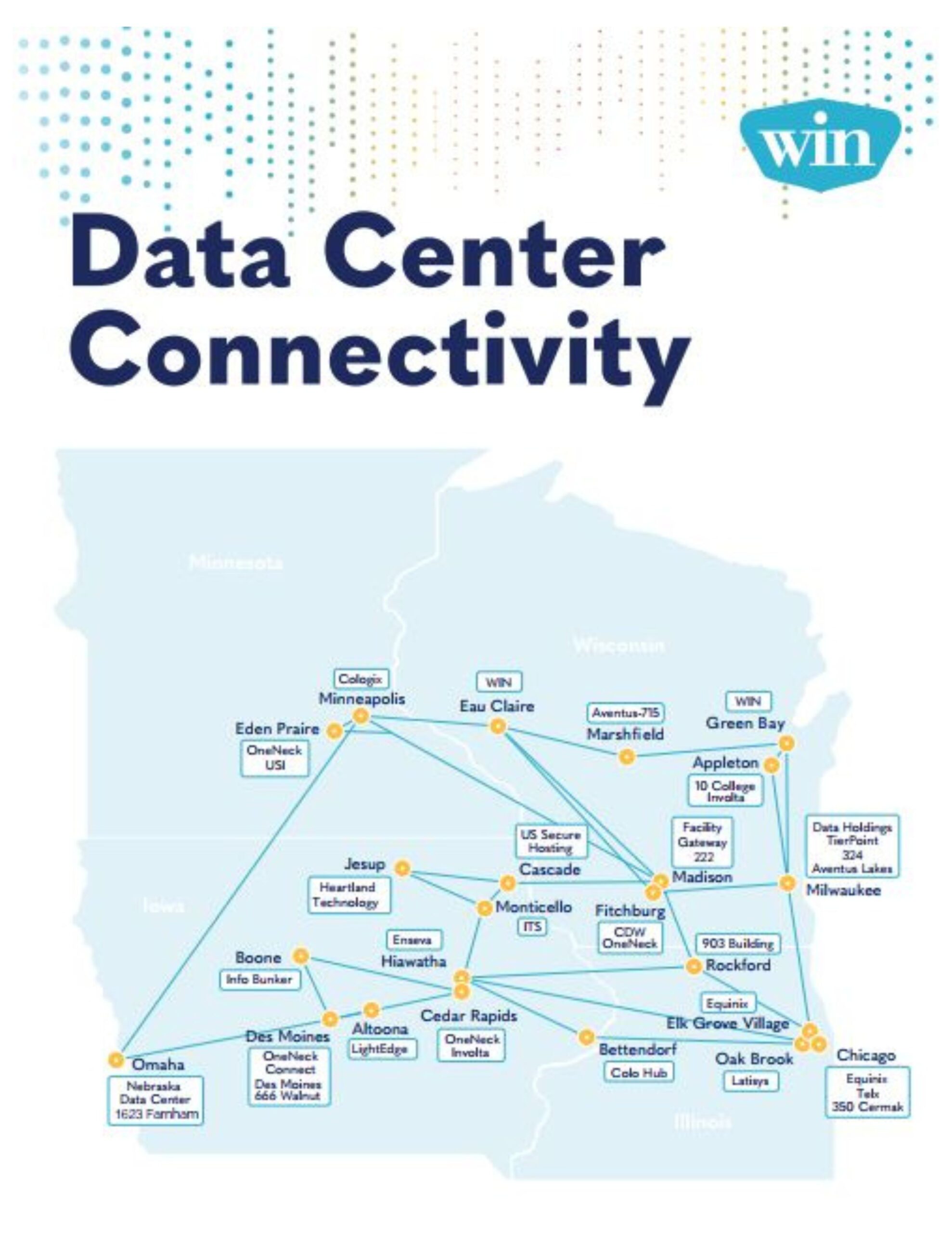 WIN Technology Data Center Map